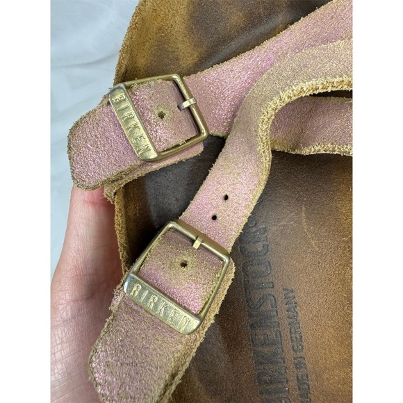 Birkenstock Yao‎ Slide Sandals Women's Size 6 Narrow Pink Leather - Picture 8 of 10